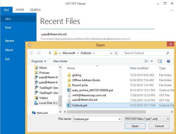Open PST file without Microsoft Outlook with OST PST Viewer